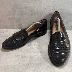 Bally DECCA Vintage Kiltie Fringe Loafers Men's 12 D Oxblood Black Made in Italy